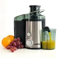 Grafner Entsafter Entsafter für Obst und Gemüse aus Edelstahl, 400,00 W, Tresterbehälter 1,5l, Saftbehälter 450ml