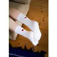 MELA Socken Gerippte Socken Stickerei 1 Paar Ohne Polyester & Polyamid. Das Elasthan ist komplett abbaubar.