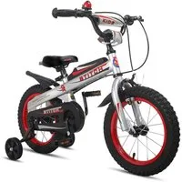 JOYSTAR Kinderfahrrad Chevalier 12/14/16 Zoll Kinderfahrrad für Jungen ab 3-7 Jahre, mit Stützrädern, Handbremse, Kotflügel,Gekapselte Kettenabdeckung