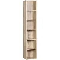 Woltu Bücherregal, 1-tlg., Aktenschrank, MDF, 6 Fächer, 30x24x158,5cm
