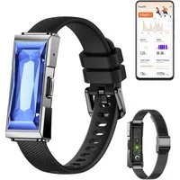 ANYSUN Fitness Tracker Uhr für Damen Herren,Smart Armband Smartwatch (47 cm) Smart-Armband,Schrittzähler/Blutsauerstoff/HRV/Schlaf-Tracker, Modisches Edelstein-Armband mit Nachrichten-/Anruferinnerung