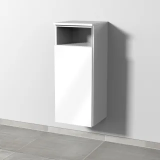 Sanipa 3way Mittelschrank mit 1 Tür und 1 offenem Fach, Weiß-Glanz, BS13278 BS13278