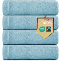 B!HOME Handtücher Set Saunatücher, Duschtücher, Gästehandtücher 100% Baumwolle, (Spar-Set, 4-St), flauschig saugfähig Frottee weich