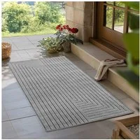 Teppium Teppich Skandinavischer 3D-Teppich, Rechteckig, Höhe: 5 mm, Indoor Outdoor Teppich Wetterfest 3D Optik Wohnzimmer Küchen Terrasse