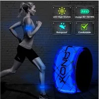 ELANOX LED Blinklicht LED Armband Leuchtband Sport Outdoor Reflektorband Sicherheitslicht