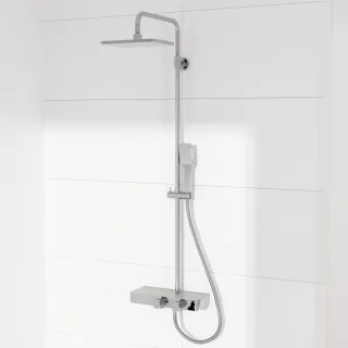 Steinberg Serie 390 Brauseset mit Thermostat, Umsteller und Glasablage, chrom, 3902700 3902700