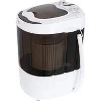 Camry Waschschüssel CR 8054 Mini Waschmaschine mit Schleuder, tragbar Campingwaschmaschine, Reisewaschmaschine Wohnmobil, Ferienhaus, Singelhaushalt, Weiß Grau