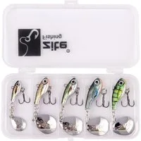 Zite Kunstköder Jigspinner Set 5-15g Neon & Natur 5 STK realistische Form Barschköder