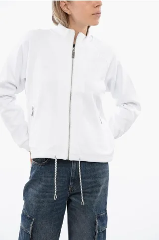 Synthetisches STELET Sweatshirt mit Kordelzug in Weiß