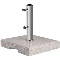 Sekey Betonschirmständer 25kg Sonnenschirmständer Granit Balkonschirmständer mit Edelstahlrohr, für Stöcke bis Ø 38 mm