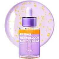 Purito Seoul Gesichtsmaske Retinol Retinal 2000 NAD+ Serum 30 ml - leichtes Nachtserum mit Retinol, Retinal, NAD+, Niacinamide und Ceramide NP für, glatter und ebenmäßiger wirkende Gesichtshaut im Alltag