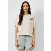 QS Kurzarmshirt T-Shirt Oversize-Shirt mit Rückenprint