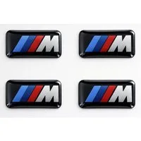 BMW Felgenaufkleber 4x BMW Emblem Plakette Aufkleber M-Zeichen Alufelgen 36112228660, (4tlg)
