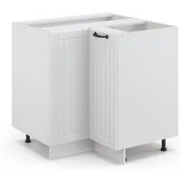 Vicco Eckunterschrank Fame-Line, Weiß Landhaus/Weiß, 80.5 cm ohne Arbeitsplatte (1-St)
