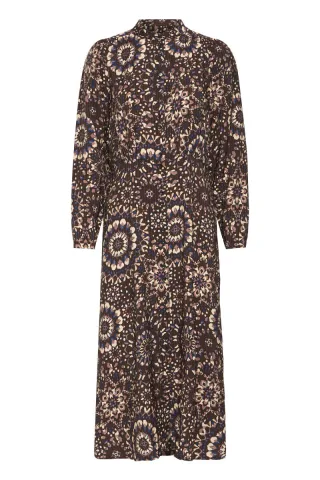 ICHI - Kleid - Ihcraviz braun - Gr. - 34