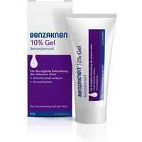 BENZAKNEN Tagescreme 10% Gel, 15g, Mittel gegen Pickel und Mitesser bei schwerer Akne Befreit Poren und reduziert Talg & Entzündungen, Mit BPO (Benzoylperoxid), Dermatologisch getestet