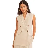 Love & Roses Jackenblazer Love & Roses ärmelloser Tailored Fit Blazer (1-tlg)