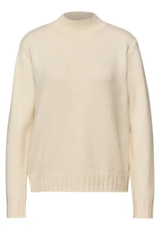 Street One - Basic Turtleneck Pullover beige - Gr. - 40
