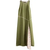 Cath Kidston Satinkleid Cath Kidston Ärmelloses A-Linienkleid aus Satin (1-tlg)