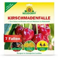 Neudorff Klebefalle KirschmadenFalle - 7 insektizidfreie Leimfallen, verwendbar im ökologischen Landbau