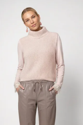 monari - Strickpullunder rosewater - Gr. - 42