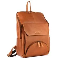Benthill Rucksack Rucksack Echt Leder Damen Herren Lederrucksack Daypack Backpack, Reißverschlussfach