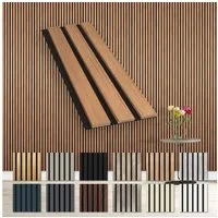 Hexim Wanddekoobjekt Teak (Akustikpaneele Musterstück - flexible Lamellenwand Holz MDF Wandpaneele Lamellenverkleidung Wandverkleidung Innendekoration schalldämmend (Teak - AP09 / APH09 Musterstück)