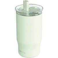 Quokkabottle Thermobecher Isolierbecher Edelstahl mit Strohhalm, doppelwandig, 720 ml, Isoliert