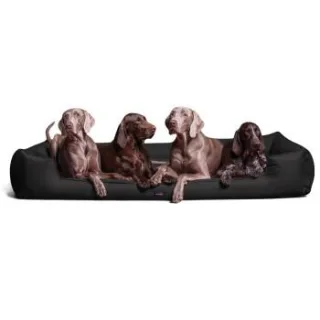 Tierlando GOOFY - Orthopädisches Hundebett aus Polyester inkl. Matratzenschoner schwarz 1,6 m, 25 cm, 1,1 m