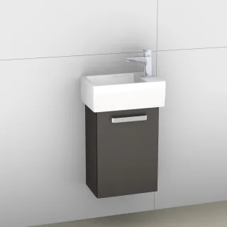 Artiqua 414 Waschtischunterschrank für Memento 533341, Stahlgrau Metallic, 414-WUT-V22-L-7141-88 414-WUT-V22-L-7141-88