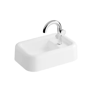 VitrA Liquid Aufsatzwaschtisch rechteckig 58 cm Becken links mit Hahnloch rechts ohne,7315B403-0041 7315B403-0041