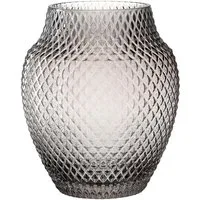 LEONARDO Tischvase Dekovase POESIA, Relief-Optik, in bauchiger Form (1 St), aus Glas, handgefertigt, Höhe ca. 22,5 cm