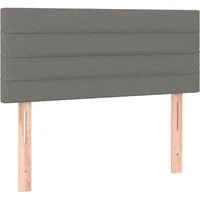 vidaXL Bett Kopfteil Dunkelgrau 80x5x78/88 cm Stoff (1-tlg)