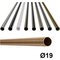 MDEKOR Gardinenstange Gardinenrohr aus Metall – Stahlrohr für Stangen Ø 16, 19 & 25 mm, Ø 19 mm Kupfer, Länge 120 cm