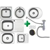 Faizee Home Edelstahlspüle Edelstahl Einbauspülen – Verschiedene Modelle, Modernes Design, 48x48 cm