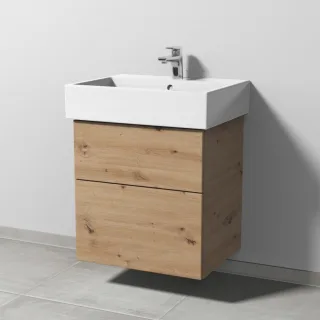 Sanipa 3way Waschtischunterbau zu Duravit Vero Air Waschtisch mit 2 Auszügen, Eiche Natural-Touch SM43385