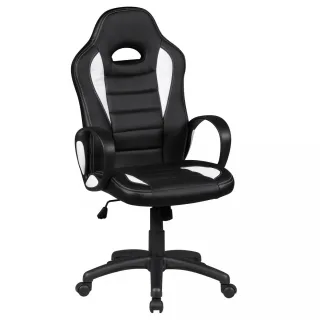 Drehstuhl Bürostuhl Chefsessel FAST - Schwarz / Weiss