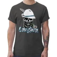 Shirtracer T-Shirt Lausbua Totenkopf Skull Bayrisch Lausbub I Schlingel Mode für Oktoberfest Herren