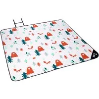 Picknickdecke Kinderdecke WALD 195x200cm Decke Outdoordecke Spieldecke, NILS CAMP