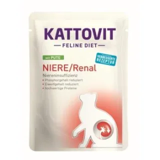 KATTOVIT Feline Diet Nassfutter Katze Niere/Renal Adult Pute 48x85 g