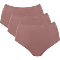sloggi High-Waist-Slip GO Daily Cotton (3er Pack) Glanz-Effekt Details, hochgeschnittene Taille