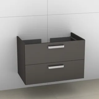 Artiqua 414 Waschtischunterschrank für Memento 513381, 513383 Stahlgrau Metallic, 414-WU2L-V80-7141- 414-WU2L-V80-7141-88