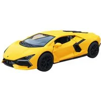 Welly Modellauto LAMBORGHINI Revuelto Modellauto aus Metall mit Rückzugmotor 41 (Gelb), Modell Auto Spielzeugauto Spielzeug Geschenk Welly