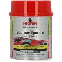 NIGRIN Spachtelmasse 2K Glasfaser-Spachtel mit Härter 250g Auto, Glasfaser-Spachtel Auto-Spachtel Reparatur-Spachtel Polyester-Harzen
