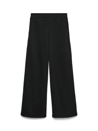 VERO MODA - VMDAISY PEARL SWEAT HW WIDE PANT JRS BOO Black - Gr. - L
