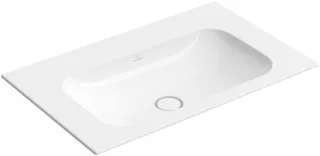 Villeroy & Boch Schrankwaschtisch Finion 4164 800x500mm, ohne Hahnloch, ohne Überlauf Eckig Weiß Al 416483R1