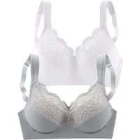 petite fleur by Lascana Soft-BH (Packung, 2 Stück) ohne Bügel mit Komfortträgern – auch ideal für große Größen