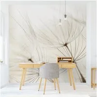 Bilderdepot24 Fototapete Blumen Sanfte Gräser Blumentapete Floral Natur Modern Kunst Pusteblume, Glatt, Matt, (Vliestapete inkl. Kleister oder selbstklebend), Wohnzimmer Schlafzimmer Küche Flur Motivtapete Vliestapete Wandtapete