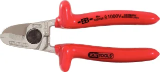 KS Tools 1000V Einhand-Kabelschneider, 165mm - 117.1287