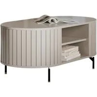 Compleo Couchtisch mit Ablagefach, Tee Tisch, Glamour design, Lamellen optik MODERNO